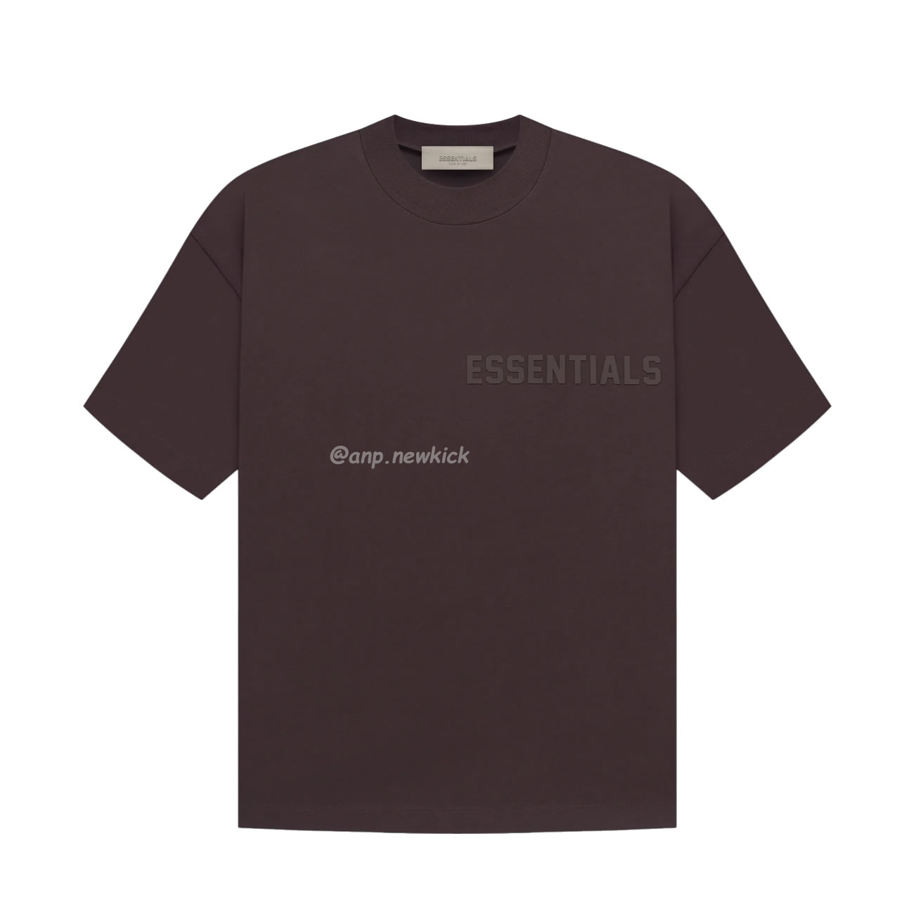 Fear Of God Essentials Fog Logo Letter Short Sleeve T Shirt Plum Purple (7) - newkick.cc